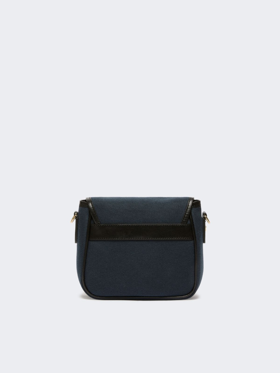 small canvas and leather crossbody bag - ultramarine