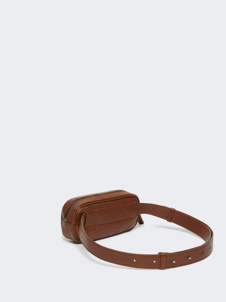 nappa leather belt bag - tobacco