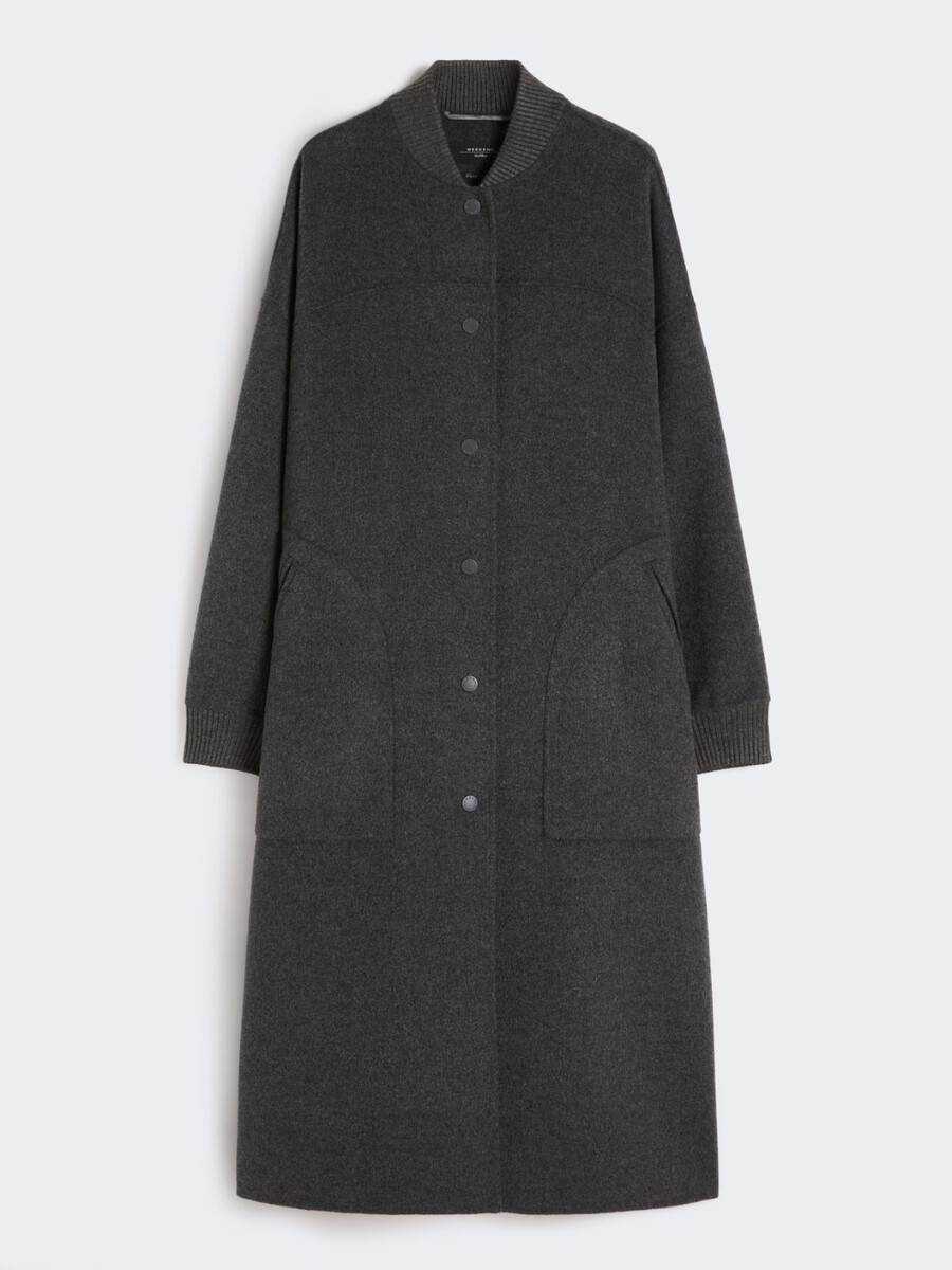 long wool coat - dark grey