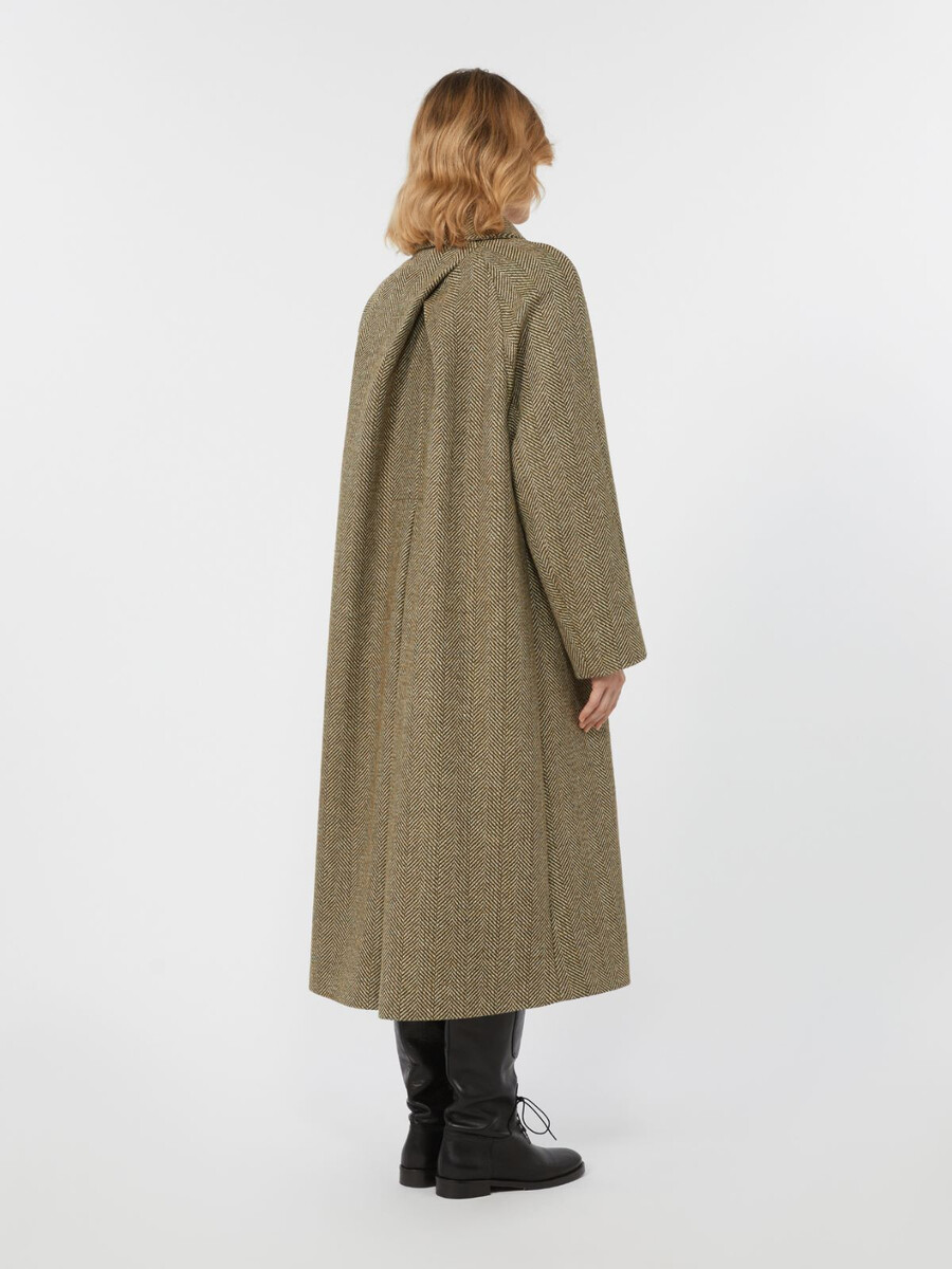 double-faced wool coat - green
