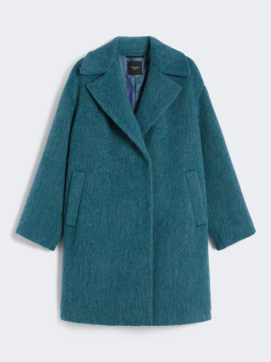 wool alpaca and mohair couture coat - oil