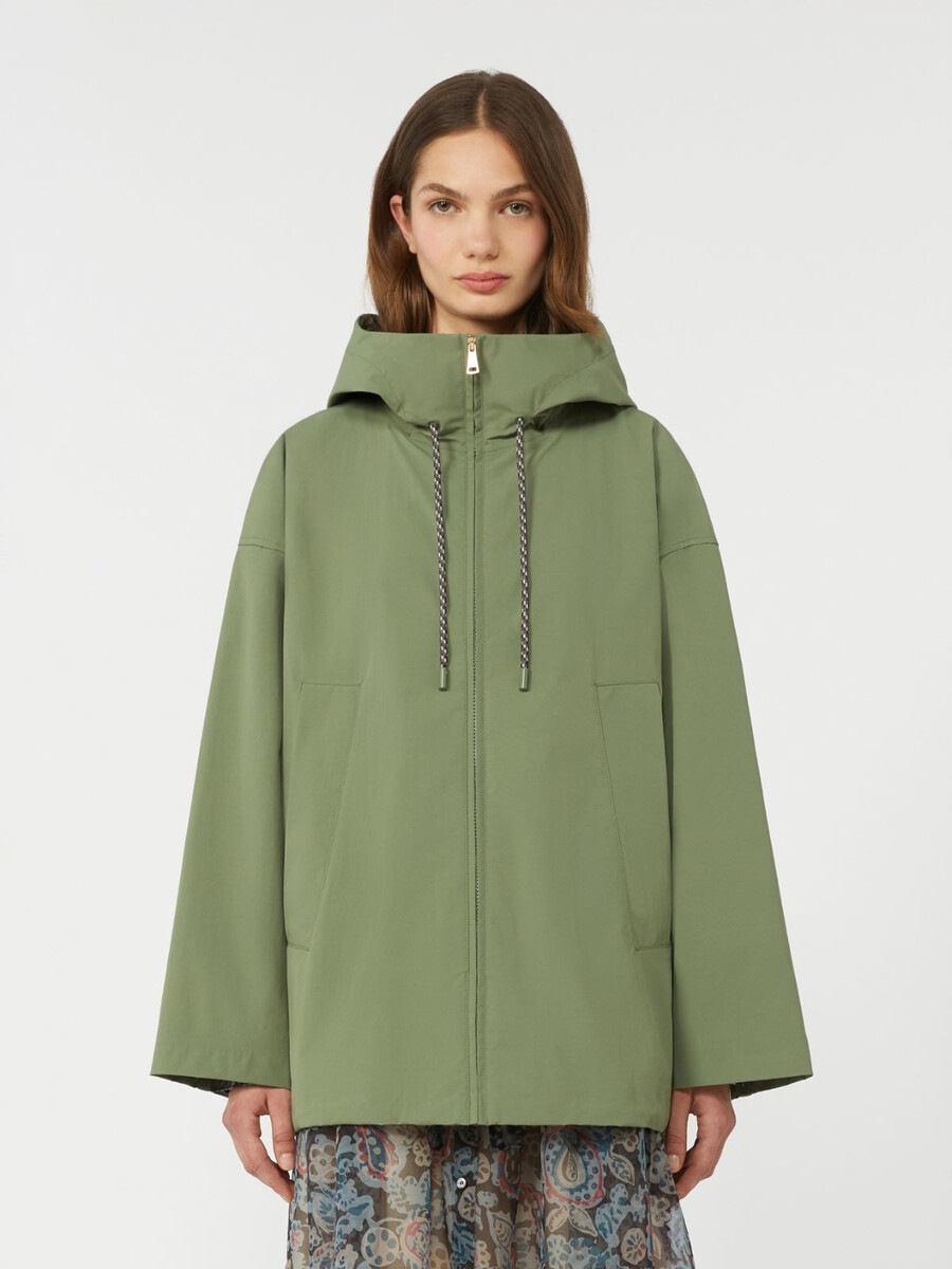 water-repellent fabric windbreaker - olive green