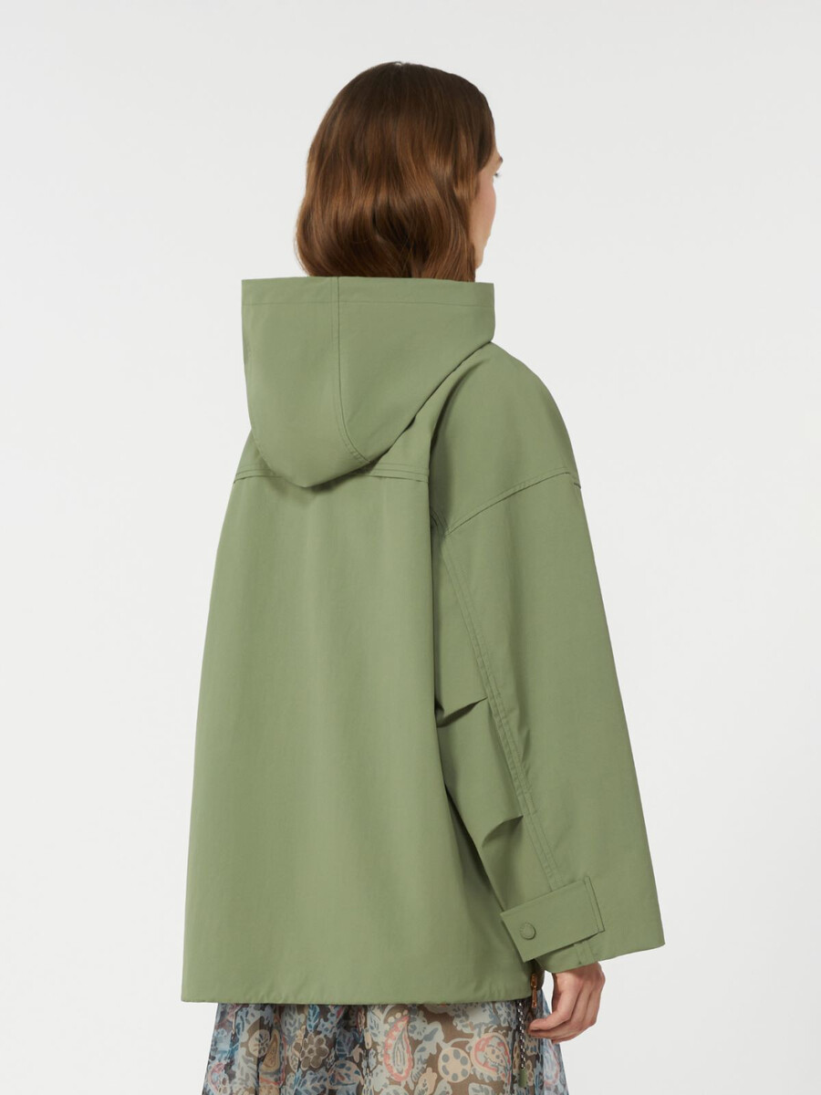 water-repellent fabric windbreaker - olive green