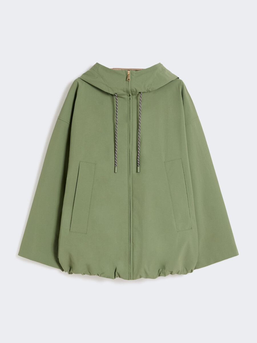 water-repellent fabric windbreaker - olive green