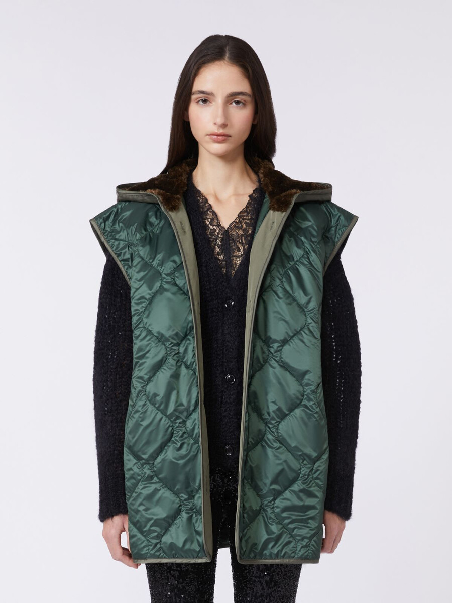 water-repellent canvas parka - kaki