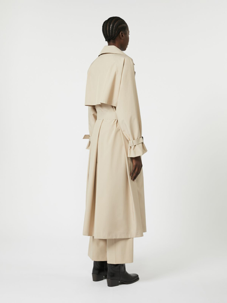 water-repellent canvas trench coat - beige