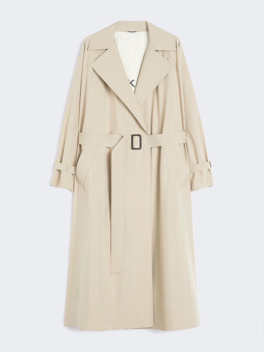 water-repellent canvas trench coat - beige
