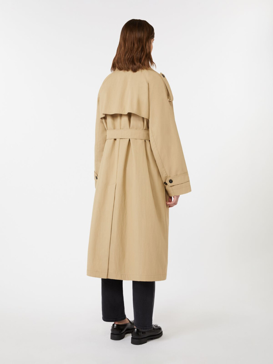 water-repellent gabardine trench coat - beige