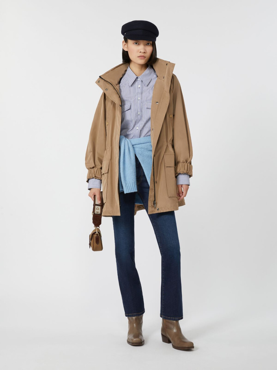 water-repellent taffeta windbreaker - marron glace