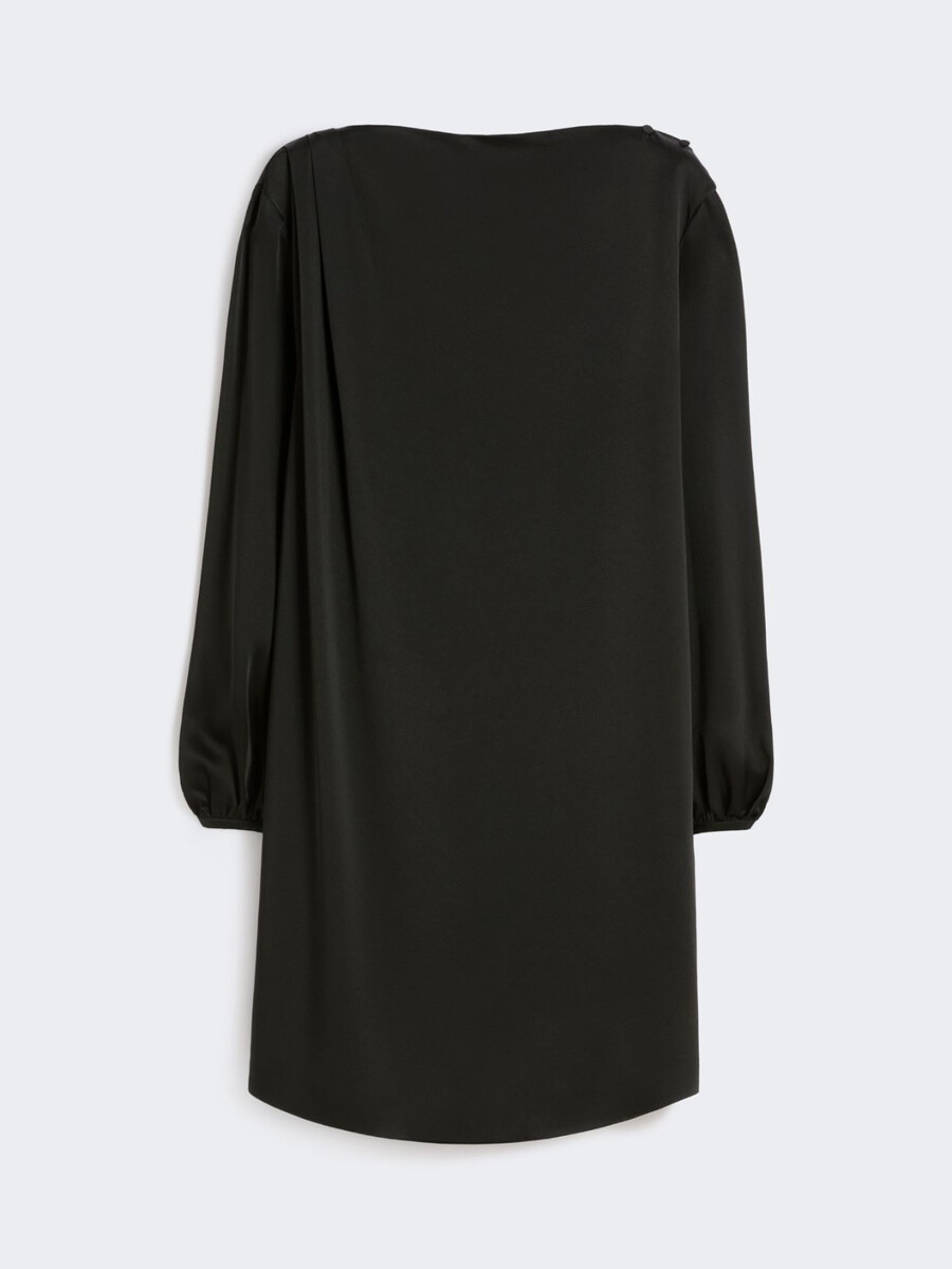 minidress in shiny envers satin - black