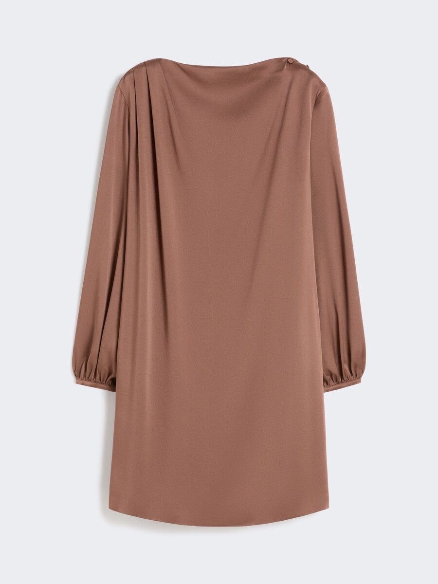 minidress in shiny envers satin - bronze