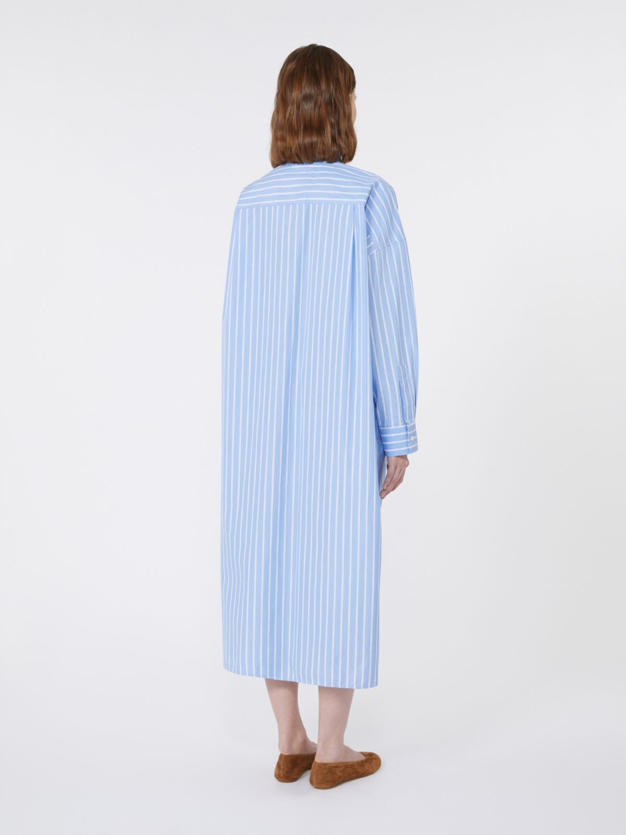 long poplin shirt dress - light blue