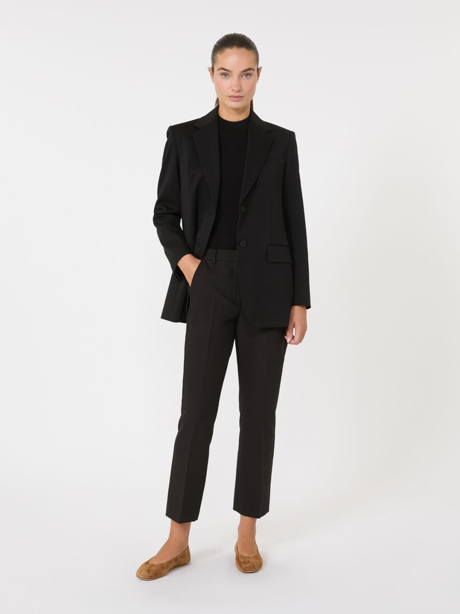 milano-knit jersey blazer - black