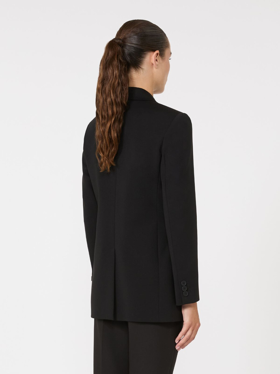 milano-knit jersey blazer - black