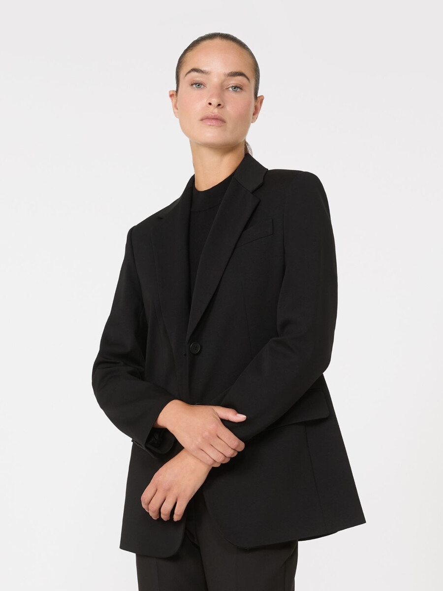 milano-knit jersey blazer - black