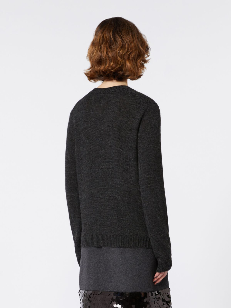 mohair knit jumper - dark grey