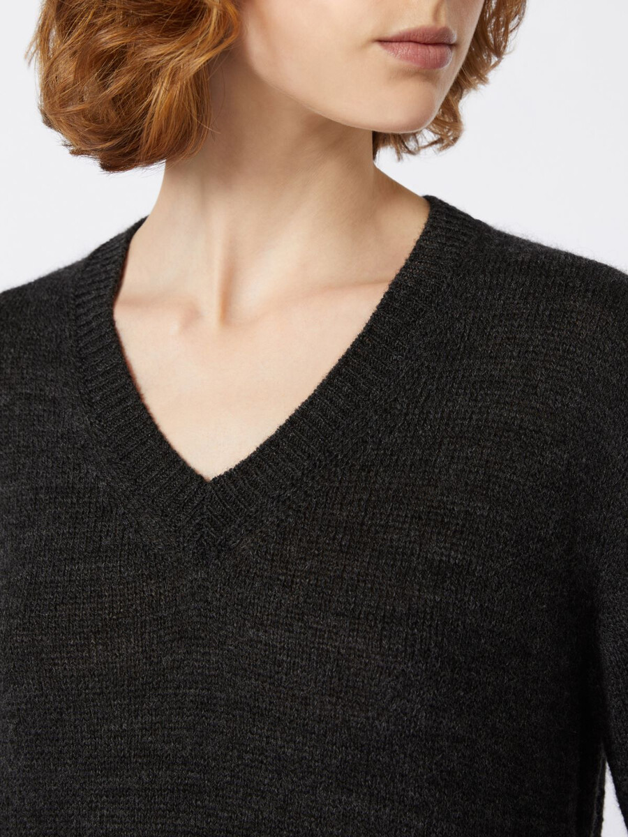 mohair knit jumper - dark grey