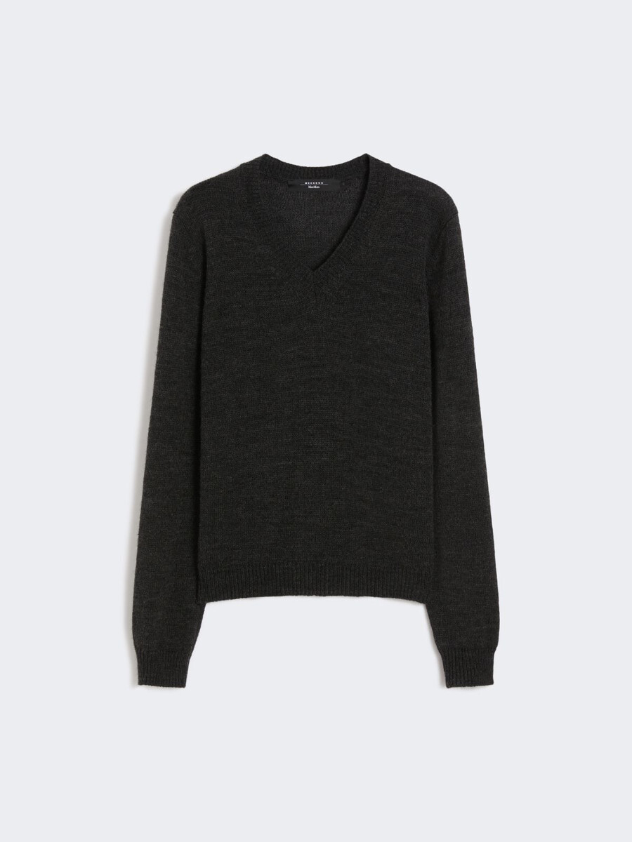 mohair knit jumper - dark grey