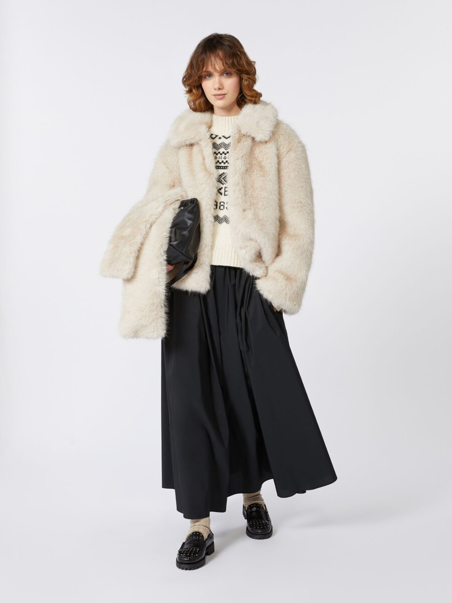 wool and alpaca jacquard jumper - white