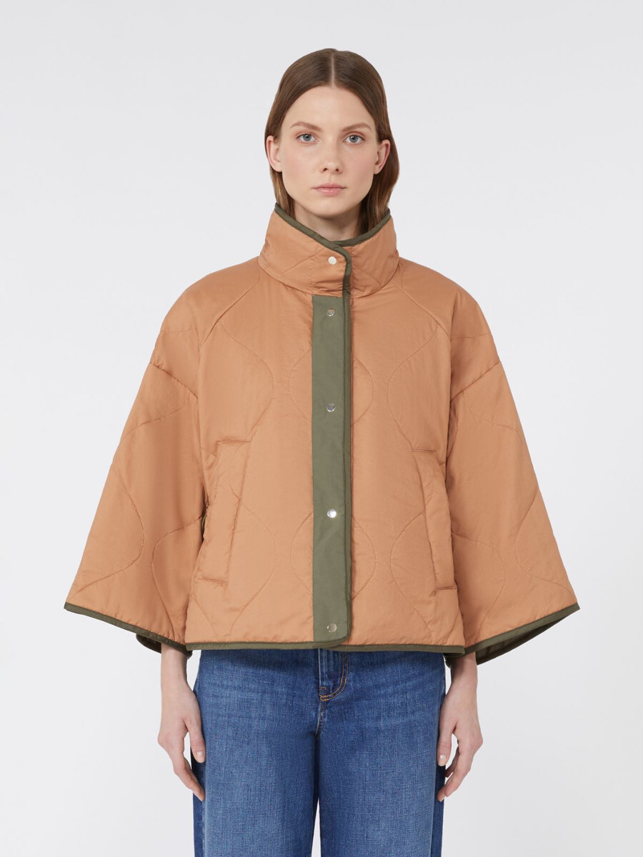 reversible water-repellent canvas jacket - kaki