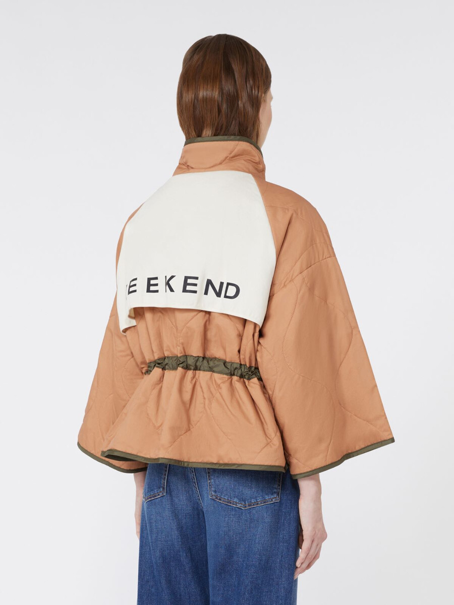 reversible water-repellent canvas jacket - kaki