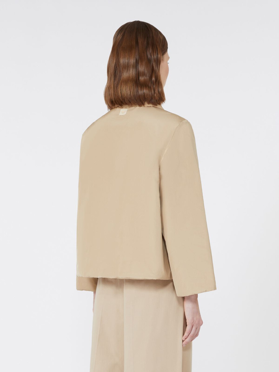 reversible taffeta jacket - beige