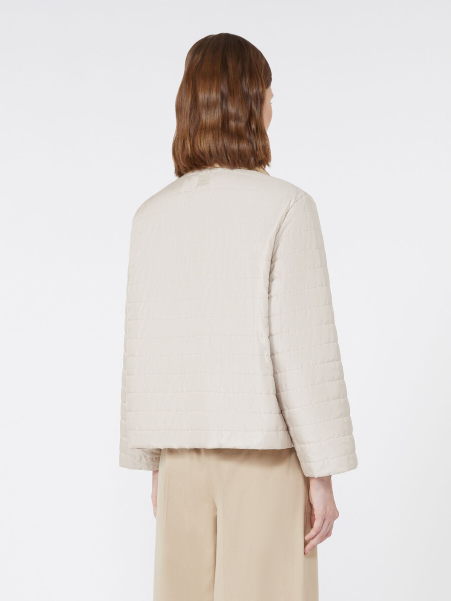 reversible taffeta jacket - beige