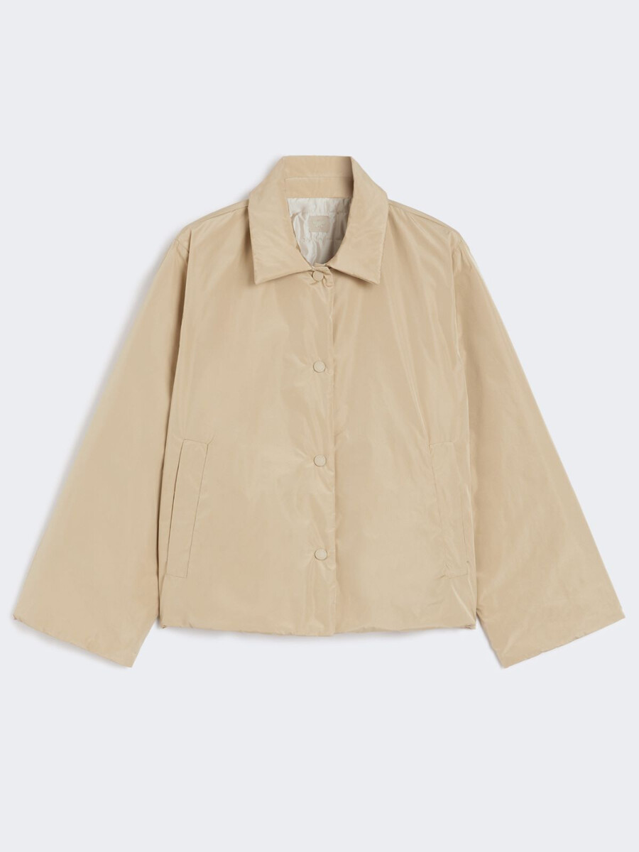 reversible taffeta jacket - beige