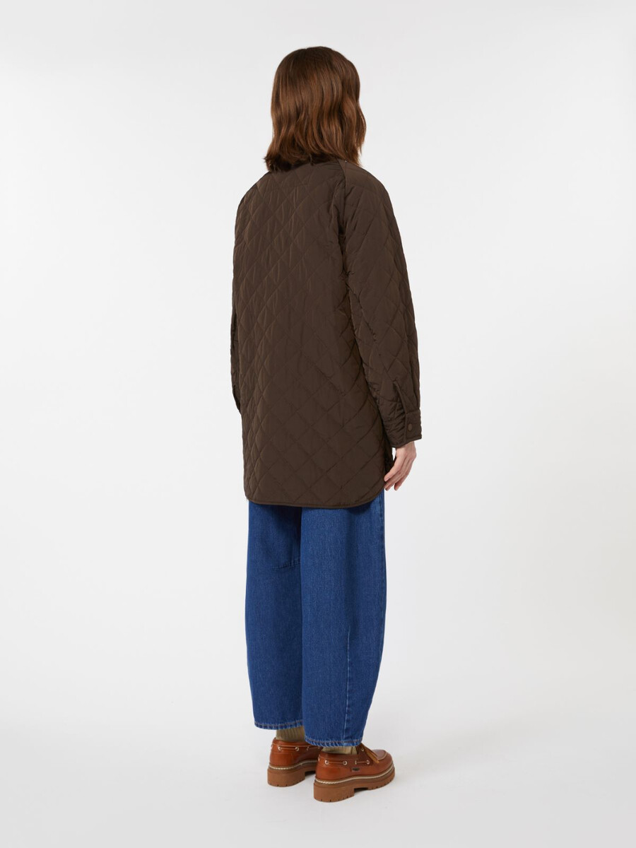 water-repellent taffeta jacket - chocolate