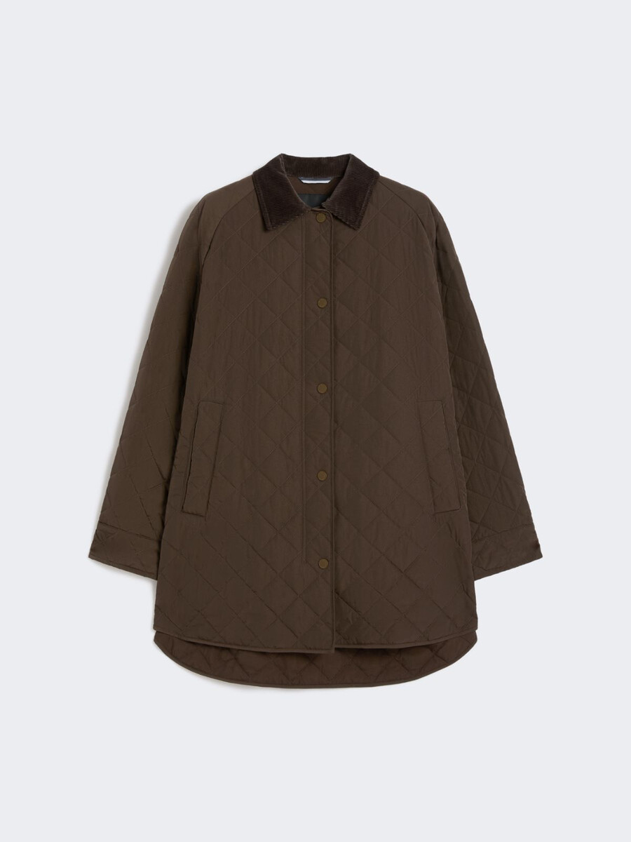 water-repellent taffeta jacket - chocolate
