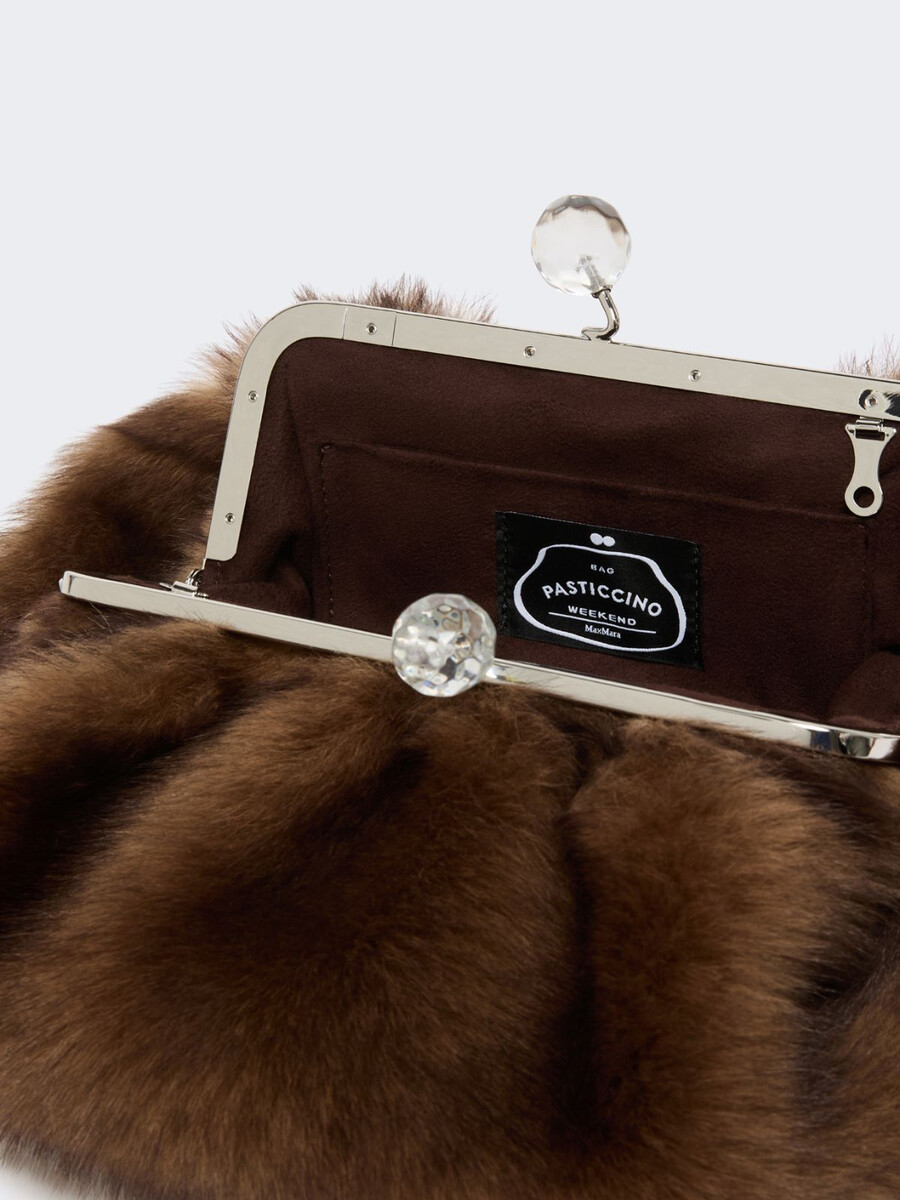medium sheepskin pasticcino bag - caramel