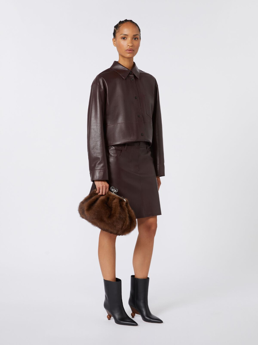 medium sheepskin pasticcino bag - caramel