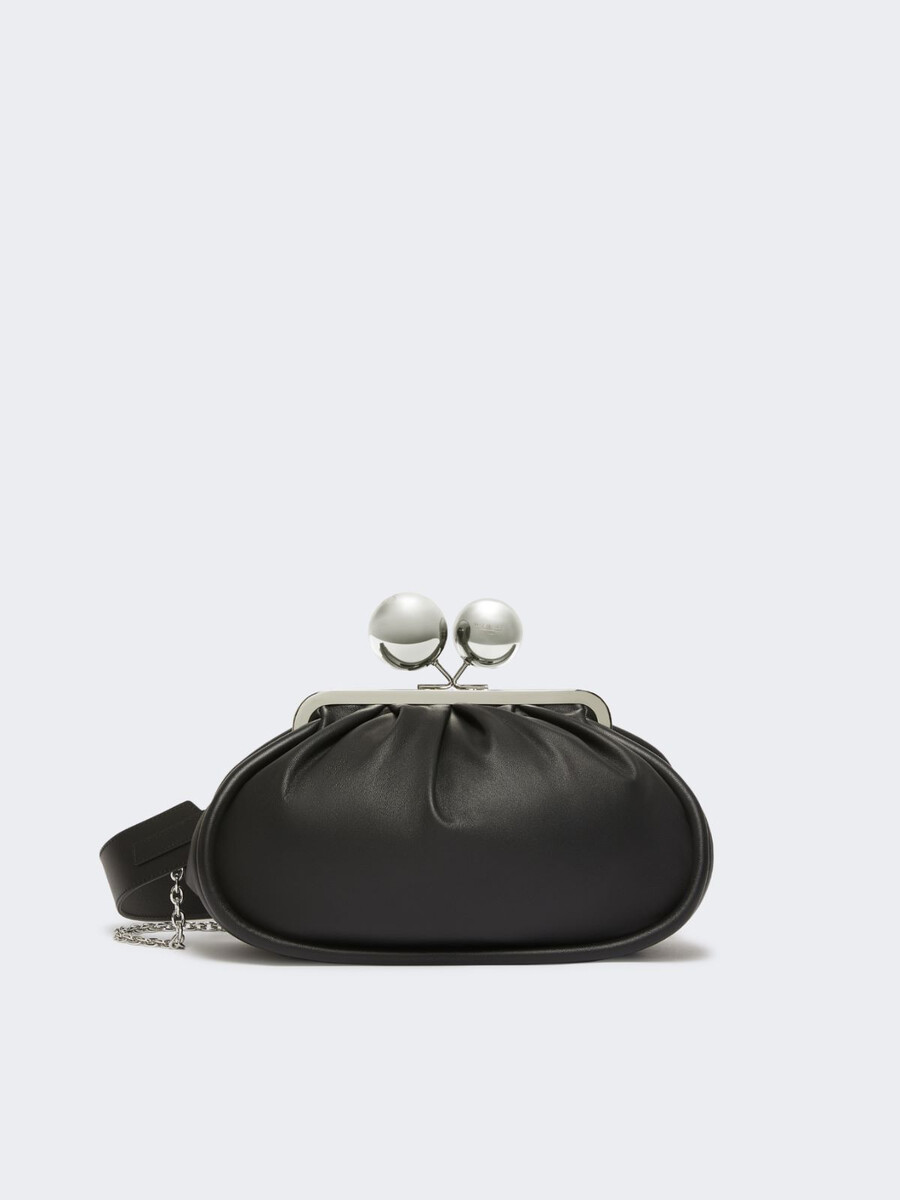 medium pasticcino bag in glossy nappa leather - black