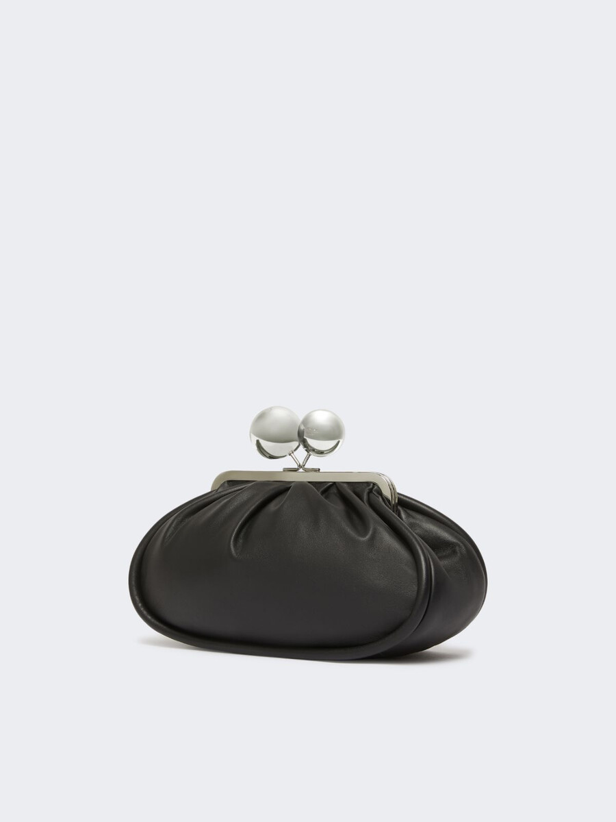 medium pasticcino bag in glossy nappa leather - black