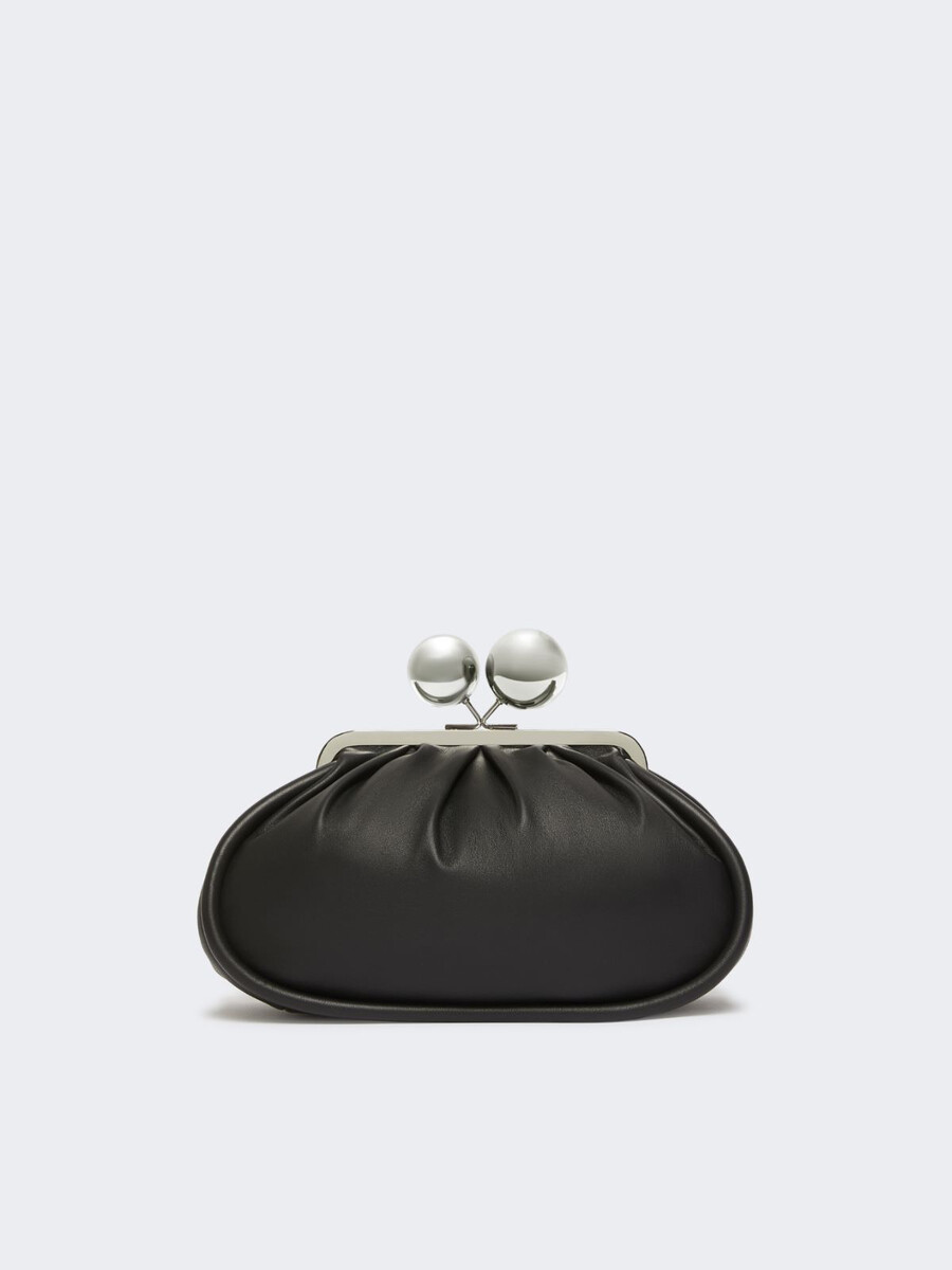 medium pasticcino bag in glossy nappa leather - black
