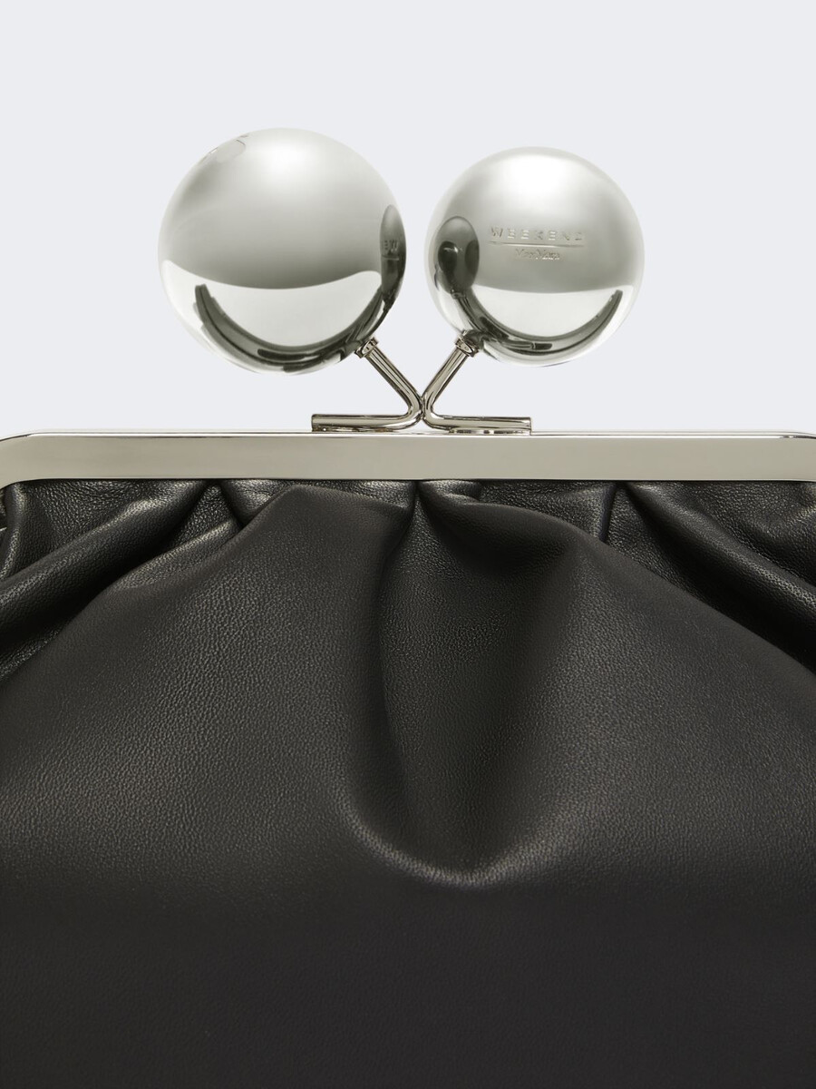 medium pasticcino bag in glossy nappa leather - black