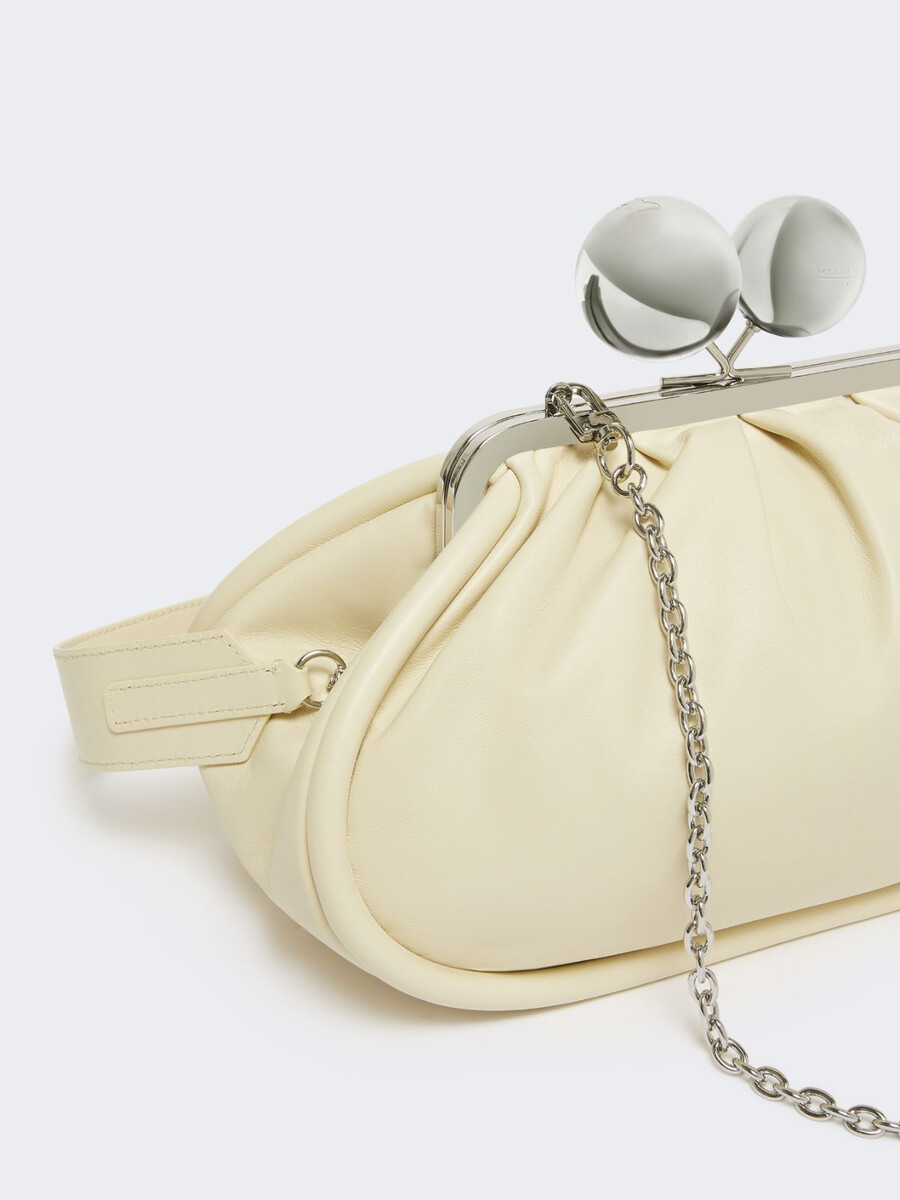 medium pasticcino bag in glossy nappa leather - ivory