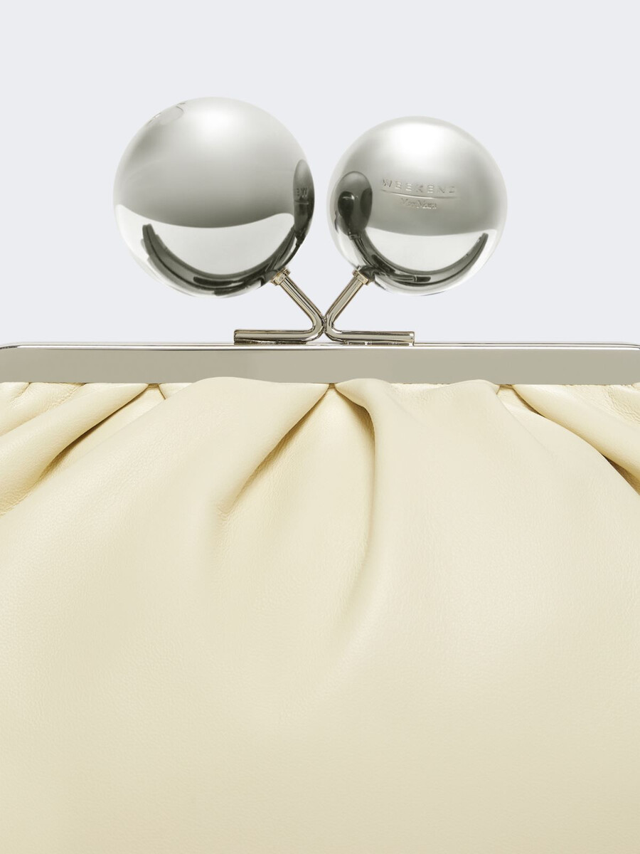 medium pasticcino bag in glossy nappa leather - ivory