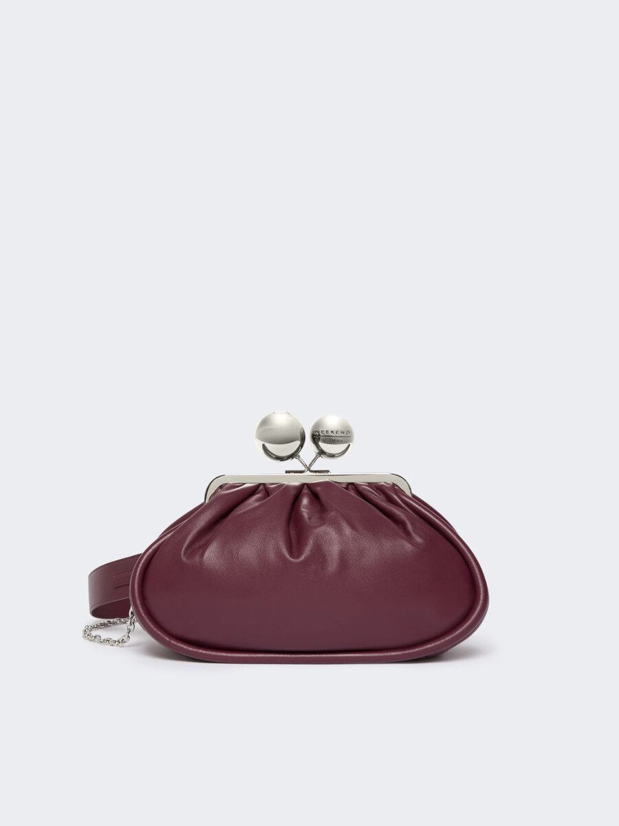 medium pasticcino bag in glossy nappa leather - red purple