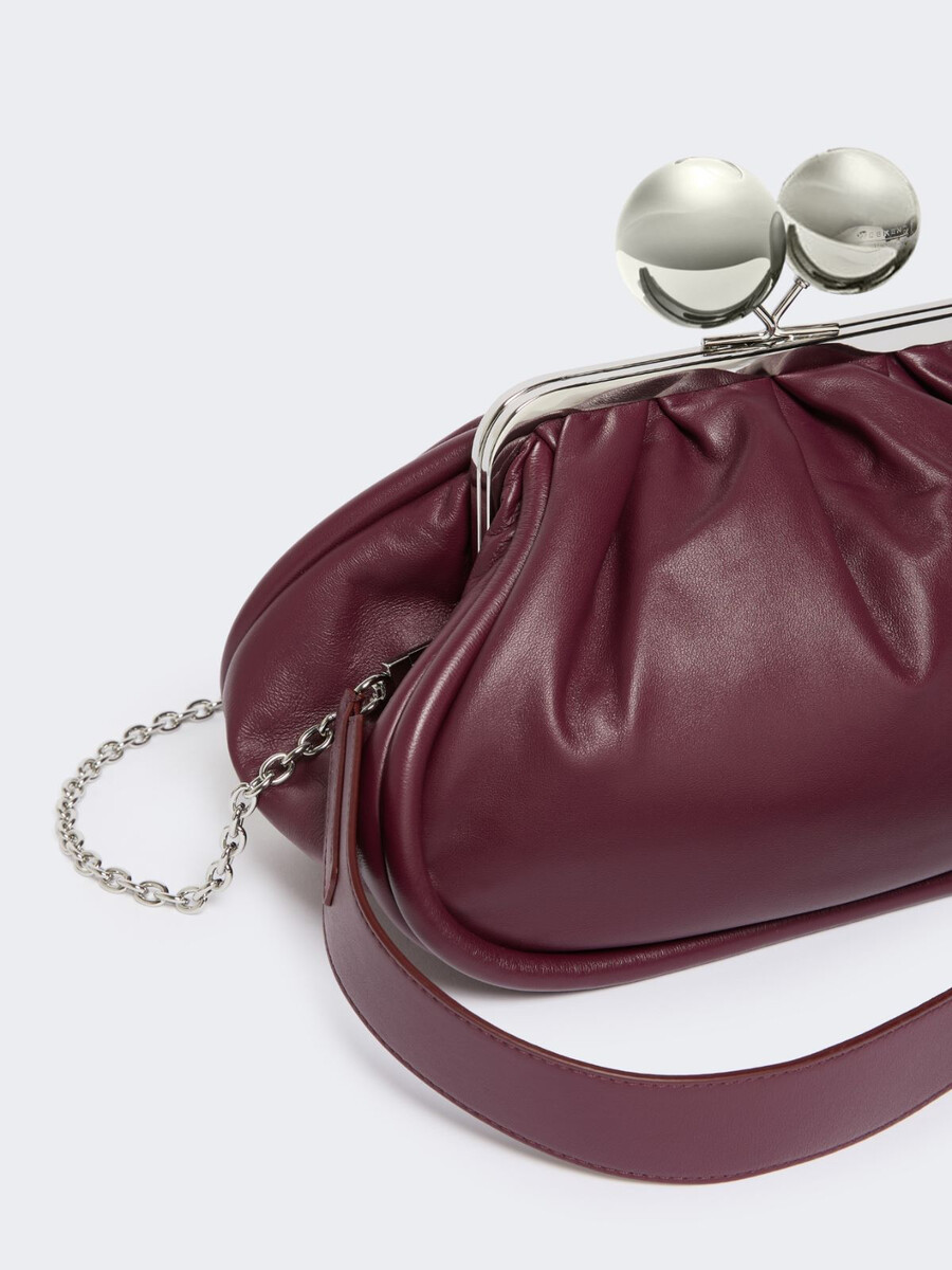 medium pasticcino bag in glossy nappa leather - red purple
