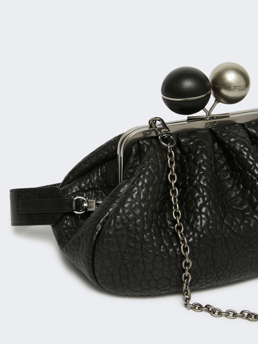 medium nappa leather pasticcino bag - black