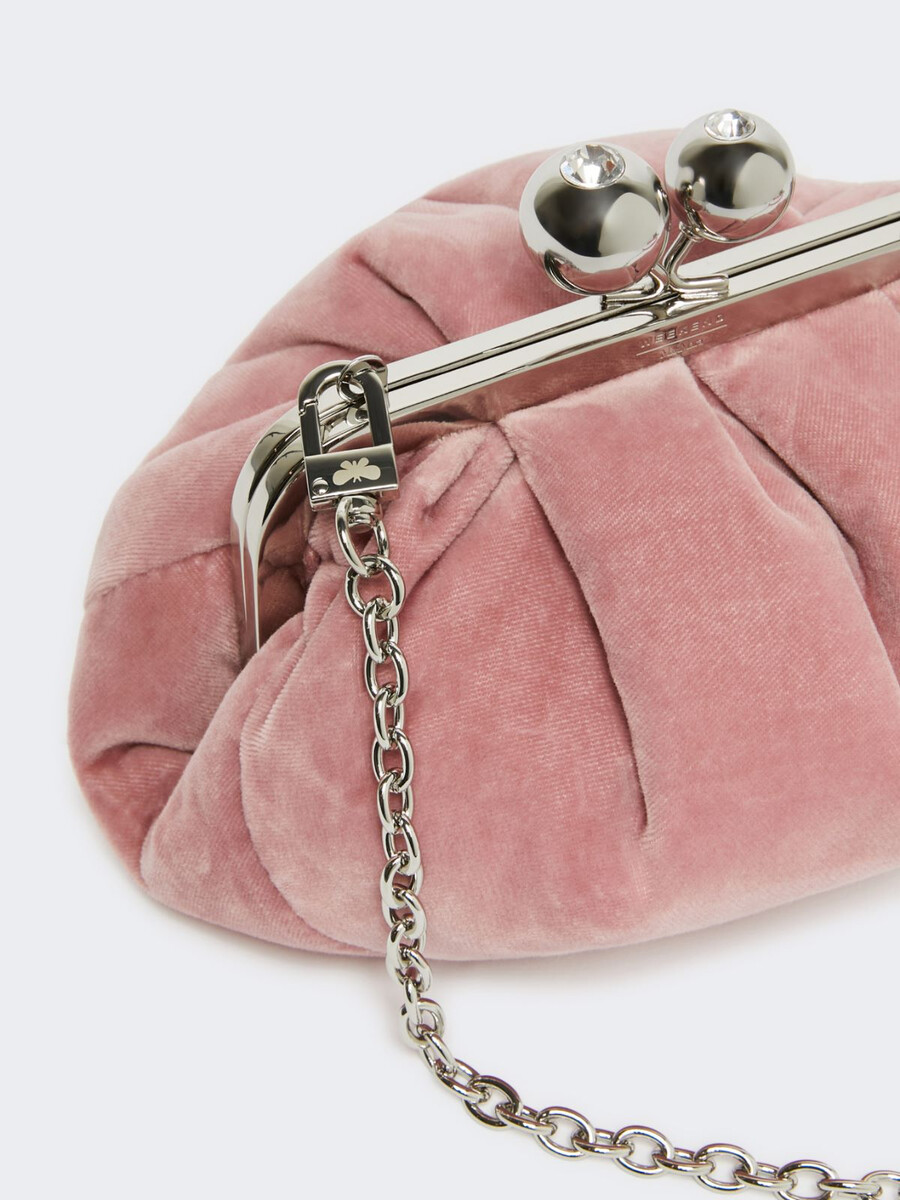 small cotton velvet pasticcino bag - pink