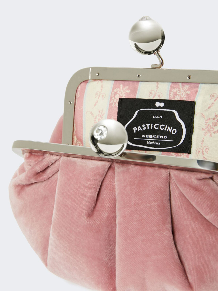 small cotton velvet pasticcino bag - pink