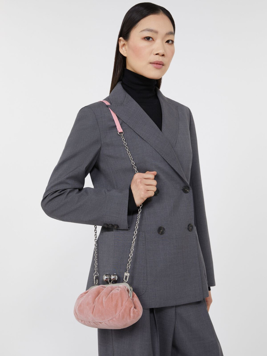 small cotton velvet pasticcino bag - pink