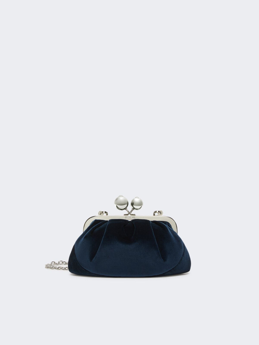 small cotton velvet pasticcino bag - ultramarine