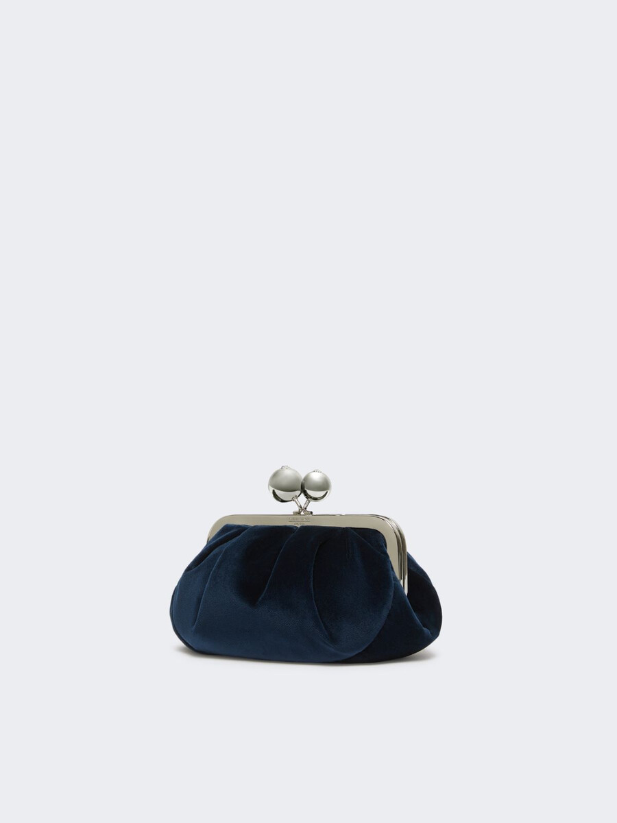 small cotton velvet pasticcino bag - ultramarine