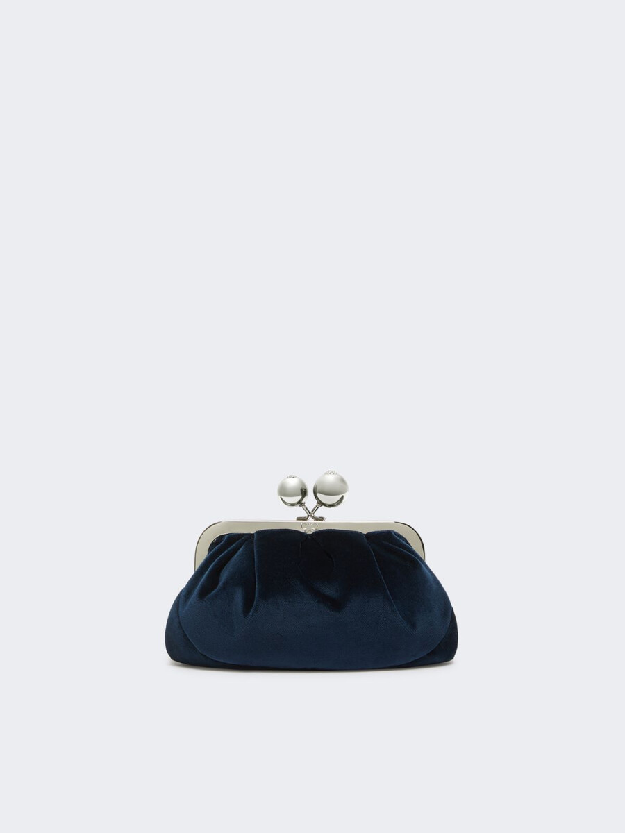 small cotton velvet pasticcino bag - ultramarine