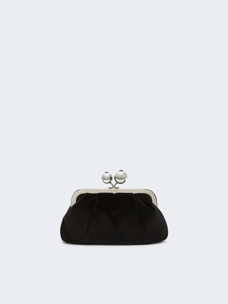 small cotton velvet pasticcino bag - black