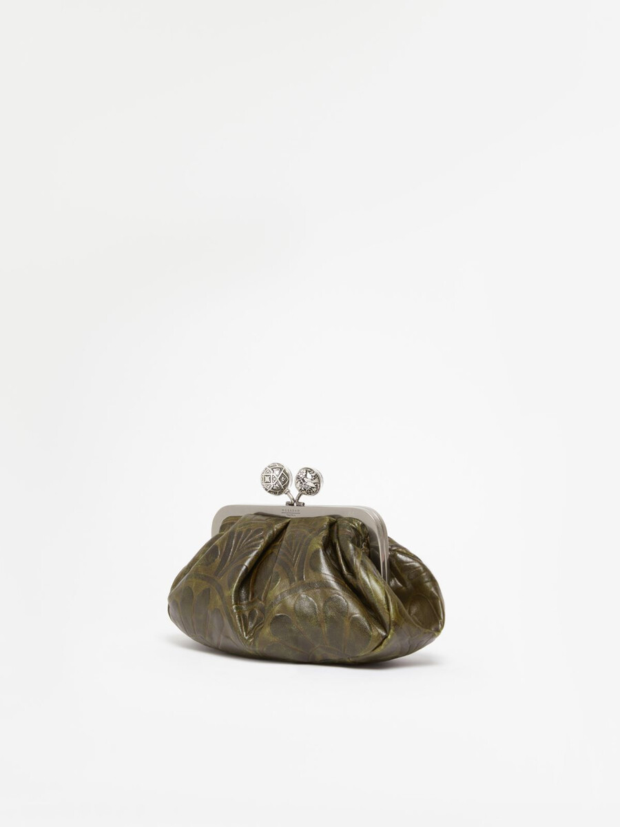 small smooth leather pasticcino bag - dark green