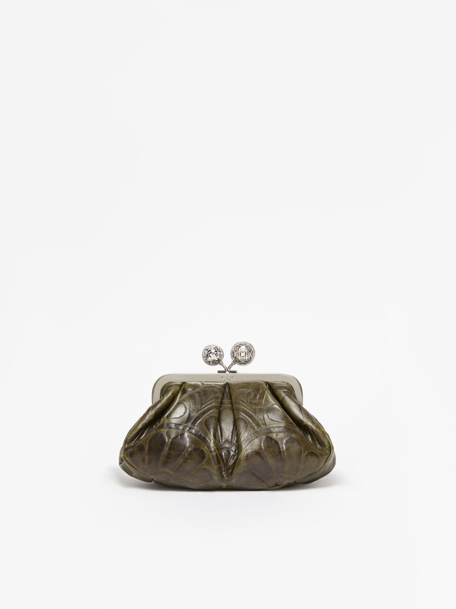 small smooth leather pasticcino bag - dark green